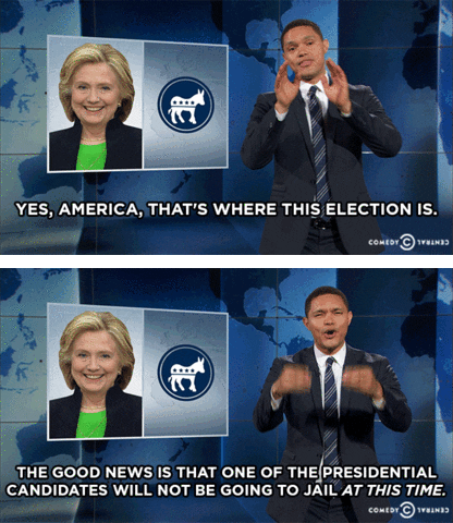 hillary clinton no GIF by The Daily Show with Trevor Noah