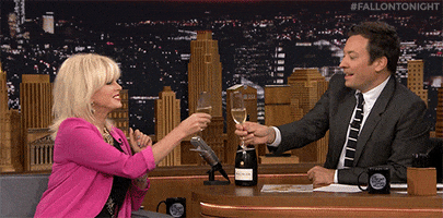 jimmy fallon cheers GIF by The Tonight Show Starring Jimmy Fallon