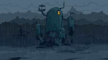 scritchproductions rain storm adventure time treehouse GIF