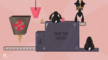 FKdesign cute pink animal bunny GIF