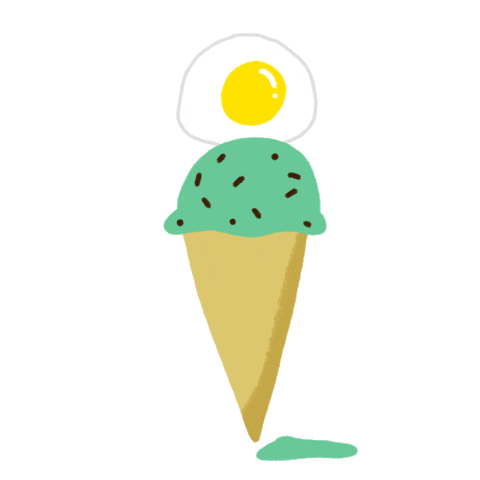 Egg Icecream Sticker by jocelyntsaih