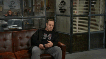 kevin can wait jump GIF by CBS