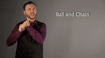 sign language ball and chain GIF by Sign with Robert