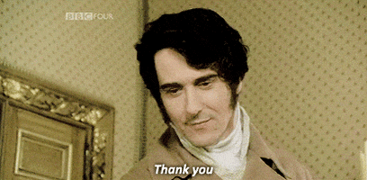 pride and prejudice thank you GIF by BBC