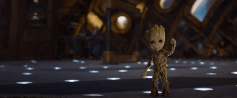 Waving Baby Groot GIF by The Book of Mormon (Musical)