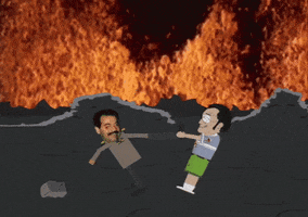 saddam hussein fighting GIF by South Park 