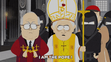 ninja pope GIF by South Park 