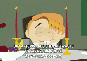 excited Dinner table GIF by South Park 