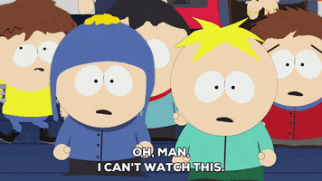 i can't watch this butters stotch GIF by South Park 