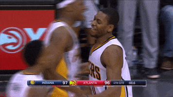 excited indiana pacers GIF by NBA