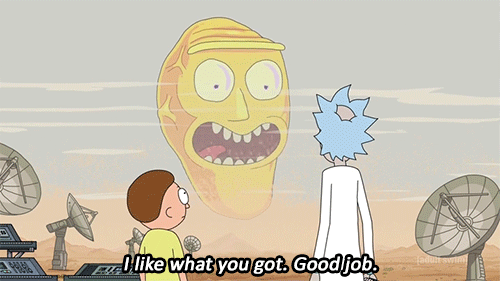 Image result for amazement rick and morty gif