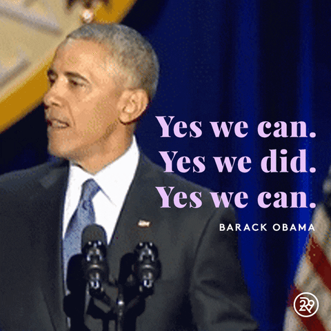 obama barack potus speech yes we can GIF by Refinery 29 GIFs