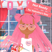 valentines day pink hair GIF by Toca Boca
