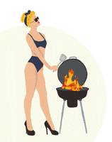 Bbq Pin Up GIF by Julie Winegard