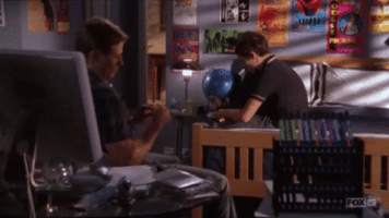 everythingtheoc ryan atwood spinning in seth's room GIF