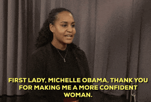 tonight show first lady michelle obama thank you for making me a more confident woman GIF by Obama
