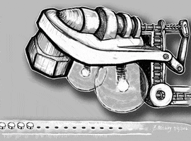 benjaminmitchley animation robot lightning machine GIF