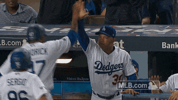 Happy Los Angeles Dodgers GIF by MLB