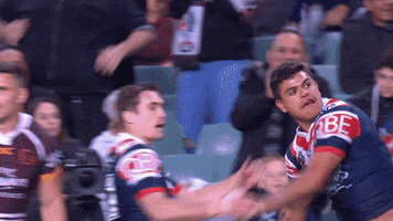 celebrate latrell mitchell GIF by Sydney Roosters Football Club