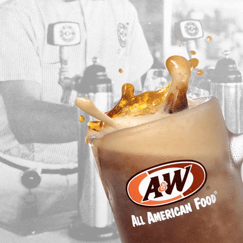 root beer splash GIF by A&W Restaurants