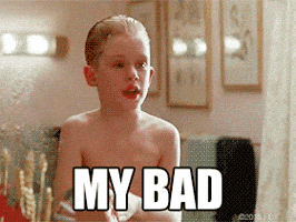 macaulay culkin my bad GIF by Home Alone
