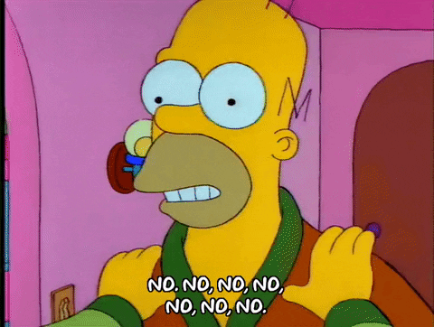 Homer Simpson No GIF - Find & Share on GIPHY