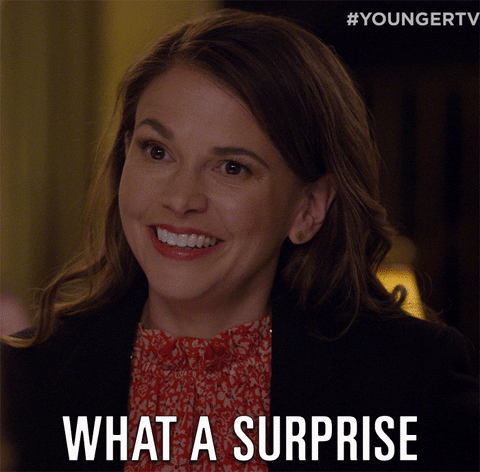 sutton foster surprise GIF by YoungerTV