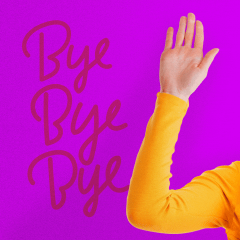 waving bye bye bye GIF by DenyseÂ®