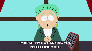 office telling GIF by South Park 