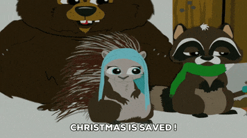 happy christmas critters GIF by South Park 