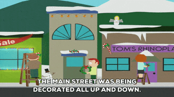 decorating main street GIF by South Park 