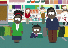 token black shopping GIF by South Park 