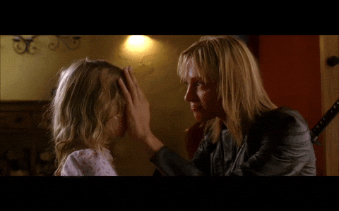 Resultado de imagem para beatrix kiddo daughter gif