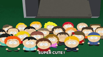 crowd kids talking in unison GIF by South Park 