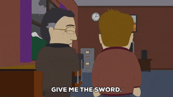 sword turning GIF by South Park 