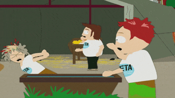 mob running GIF by South Park 