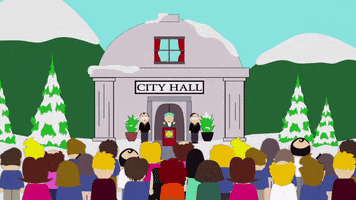 gathering city hall GIF by South Park 