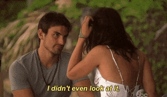 i didnt even look at it season 3 GIF by Bachelor in Paradise