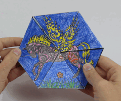 teddytablante coloring book flexagon GIF