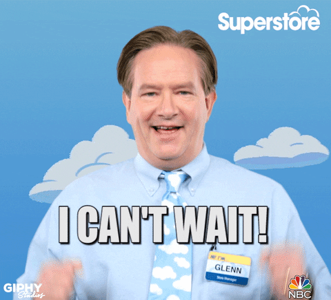 Superstore excited superstore glenn cant wait GIF