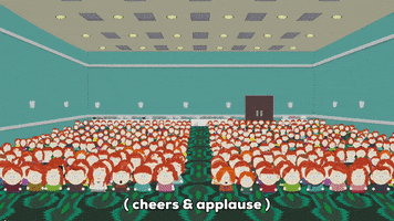 cheering applause GIF by South Park 
