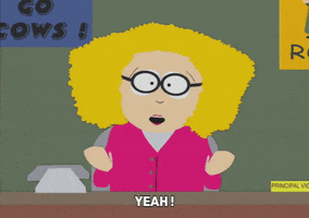 excited principal victoria GIF by South Park 