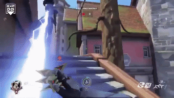 redblue99p overwatch climb trees GIF