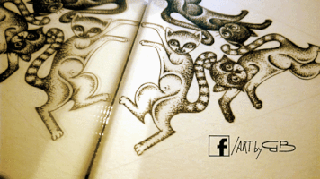 artbygb dance illustration animals drawing GIF