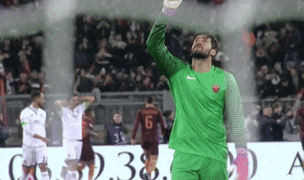 excited alisson becker GIF by AS Roma
