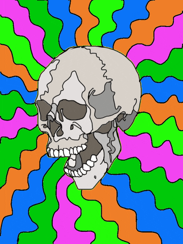 Psychedelic Skull GIF by James Guthman