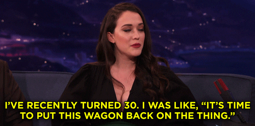 being healthy kat dennings GIF by Team Coco