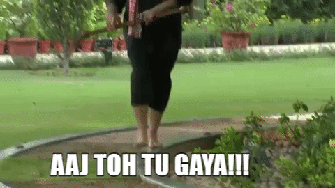 When You Finally Catch That Chappal-Chor!! GIF - Find & Share on GIPHY