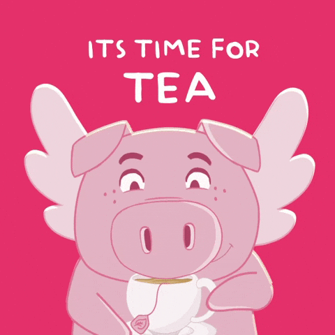 Flying Pig Tea GIF by PositivelyPigasus