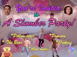 slumber party GIF by Stacy Rizzetta, TV Editor